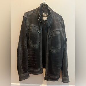 G Star Raw mens distressed denim jacket